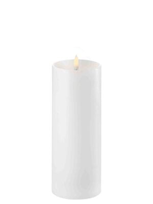 Pillar Candle Nordic White 7,8×20 cm w/shoulder