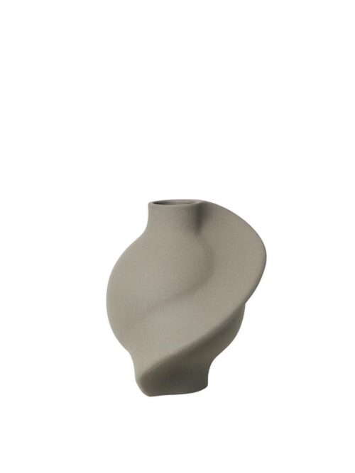 Pirout Vase 01, Ceramic, Sanded Grey