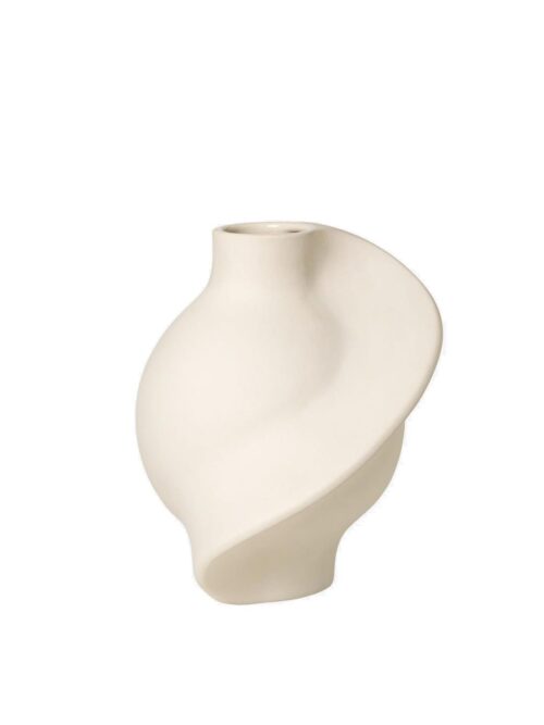 Pirout vase 02, Ceramic, Raw white