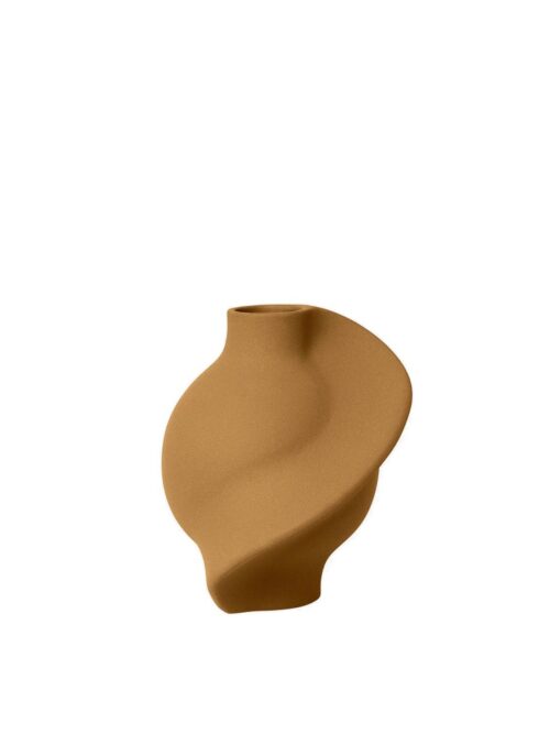 Pirout Vase 01, Ceramic, Sanded ocker