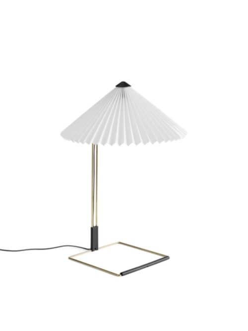 Matin Table Lamp Polished brass base-380-Hvit