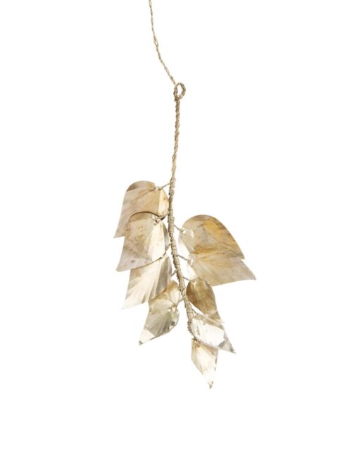 Hanging Leaves silver ornament, 20 cm