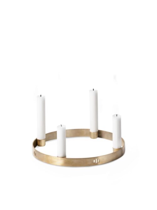 Candle Holder Circle small, Brass