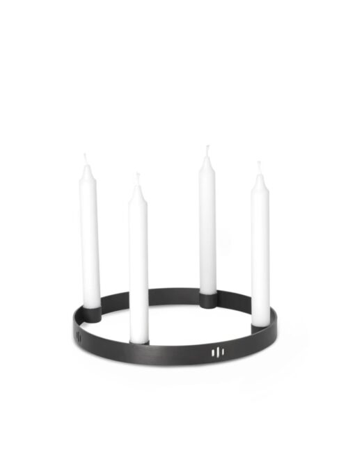 Candle Holder Circle small, Black brass