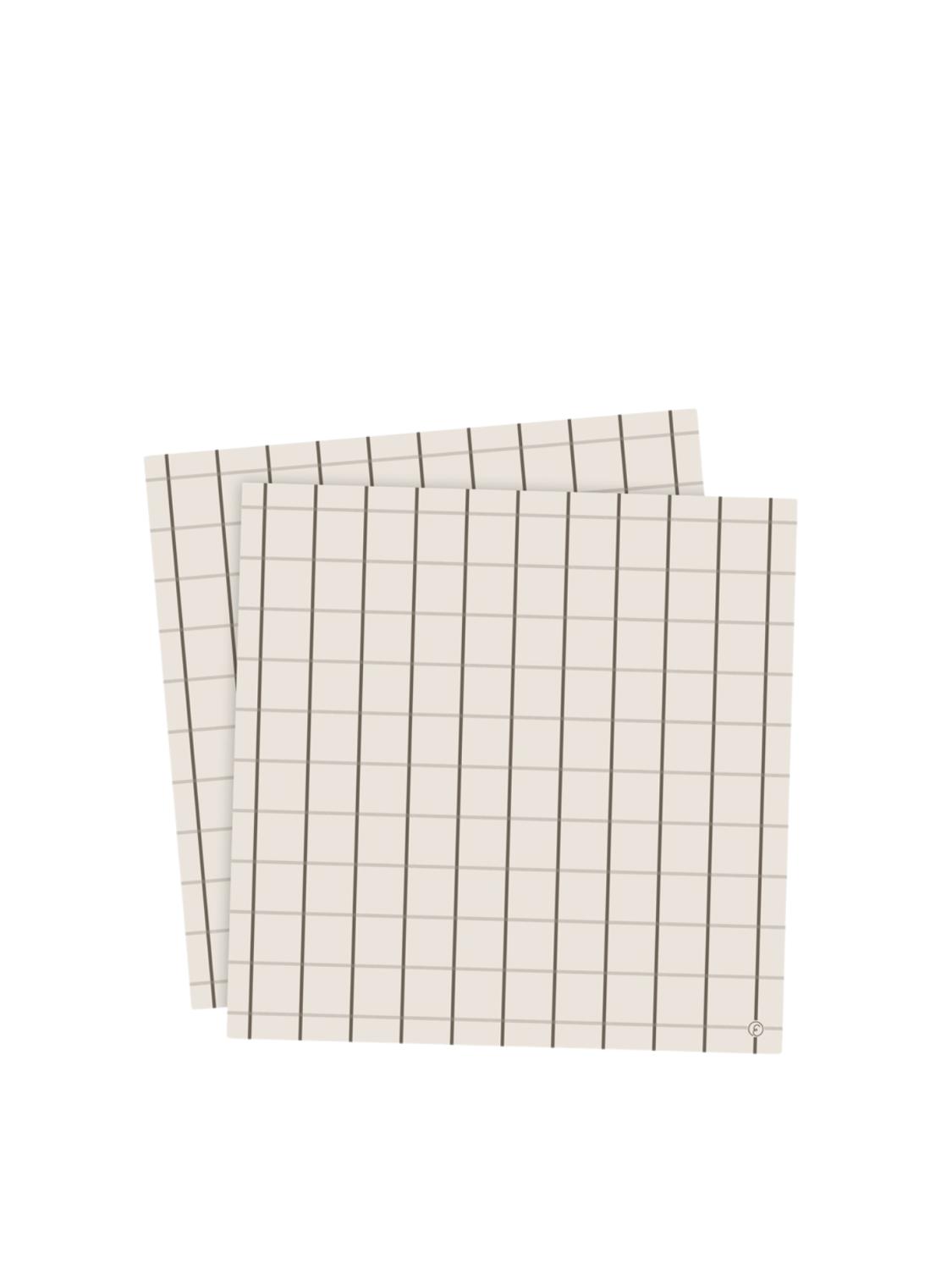 Papirservietter i beigerutet, 20-pk Papirservietter i beigerutet, 20-pk
