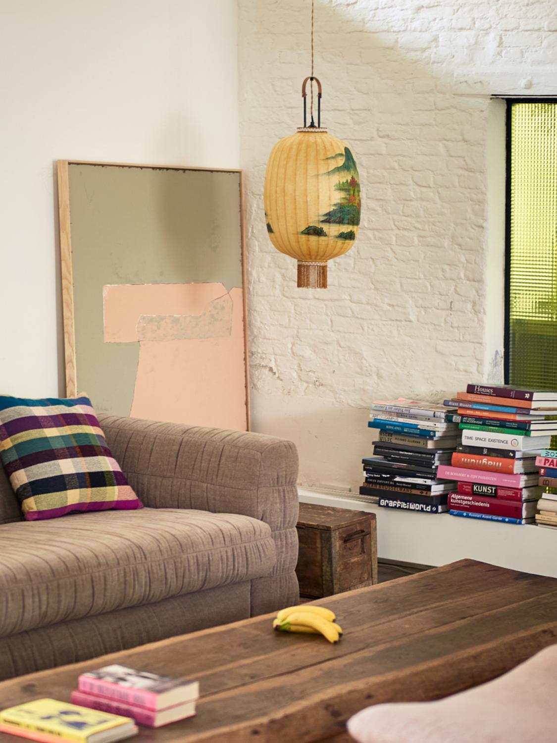 Abstrakt maleri oliven/nude, 100 x 120 cm 2 Abstrakt maleri oliven/nude, 100 x 120 cm 2