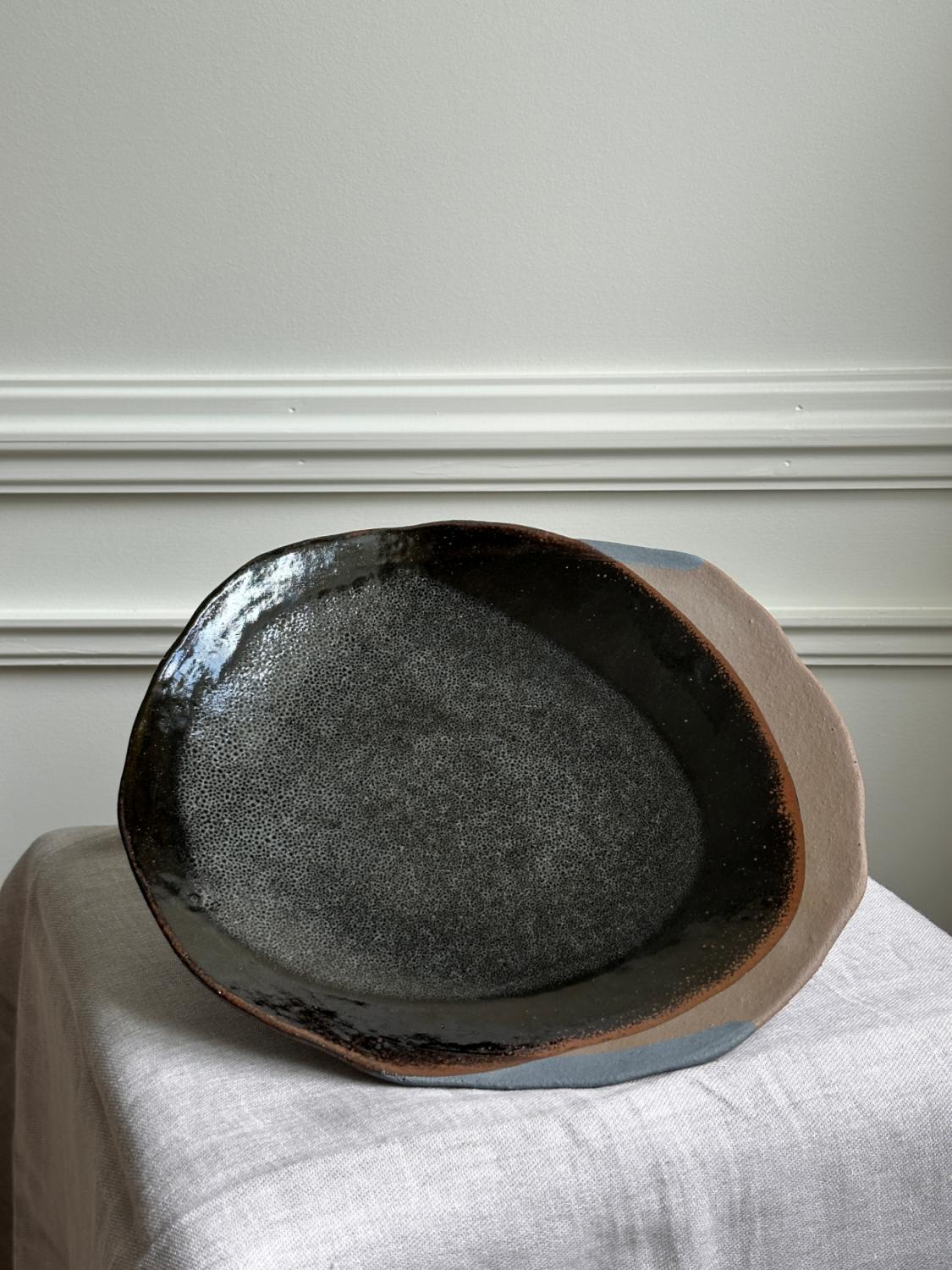 Wabi Plate L, Kemuri 3 Wabi Plate L, Kemuri 3