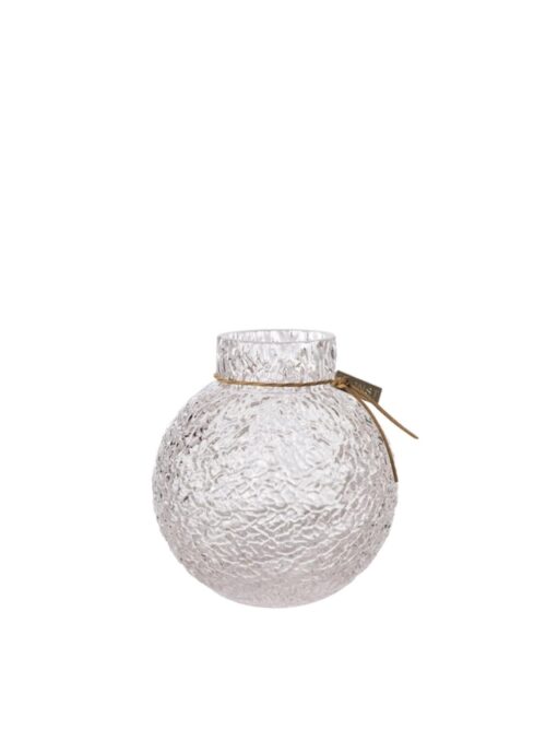 Glassvase med struktur, Ø 13 cm