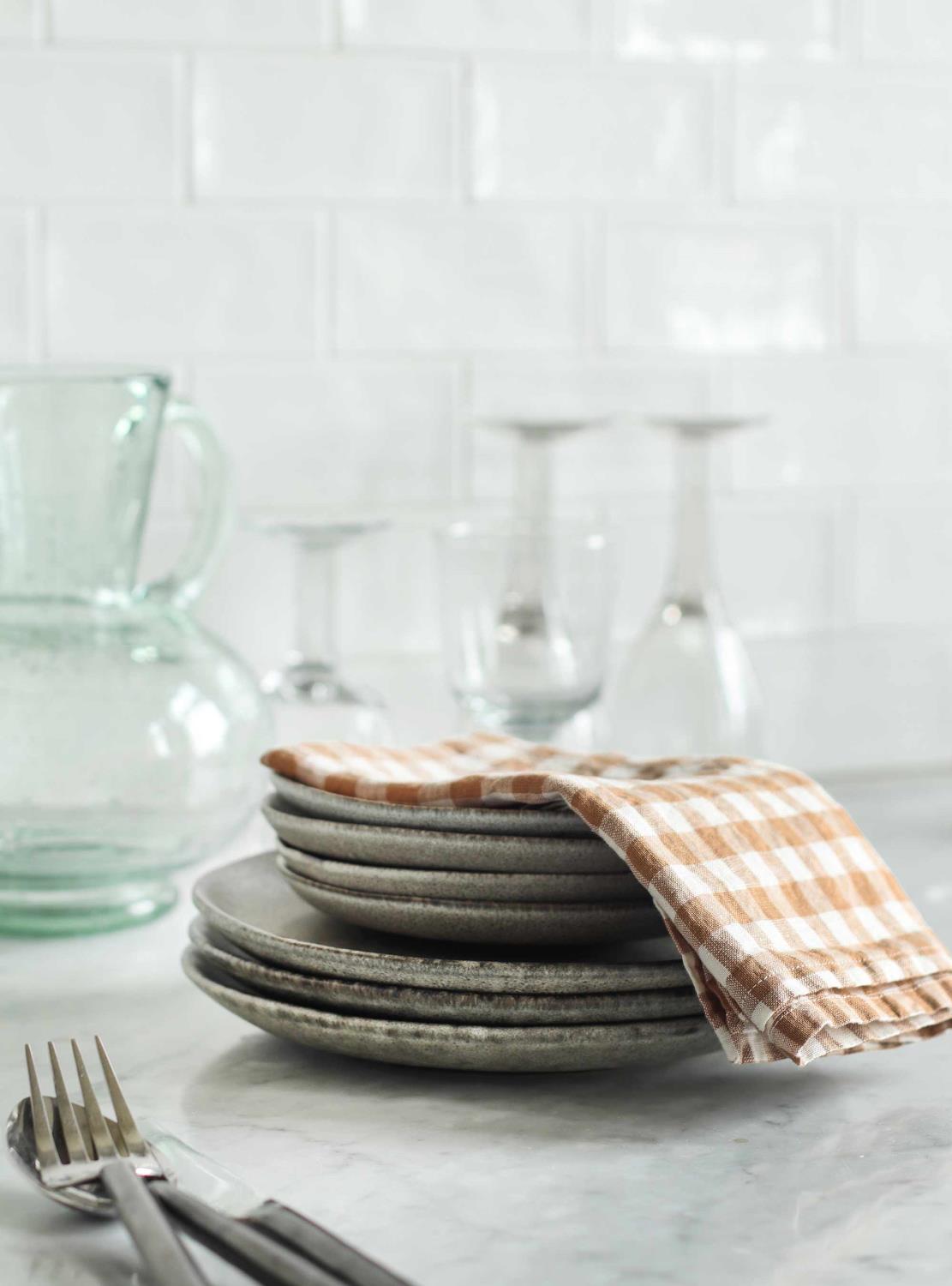 Linserviett, Gingham Biscuit 3 Linserviett, Gingham Biscuit 3