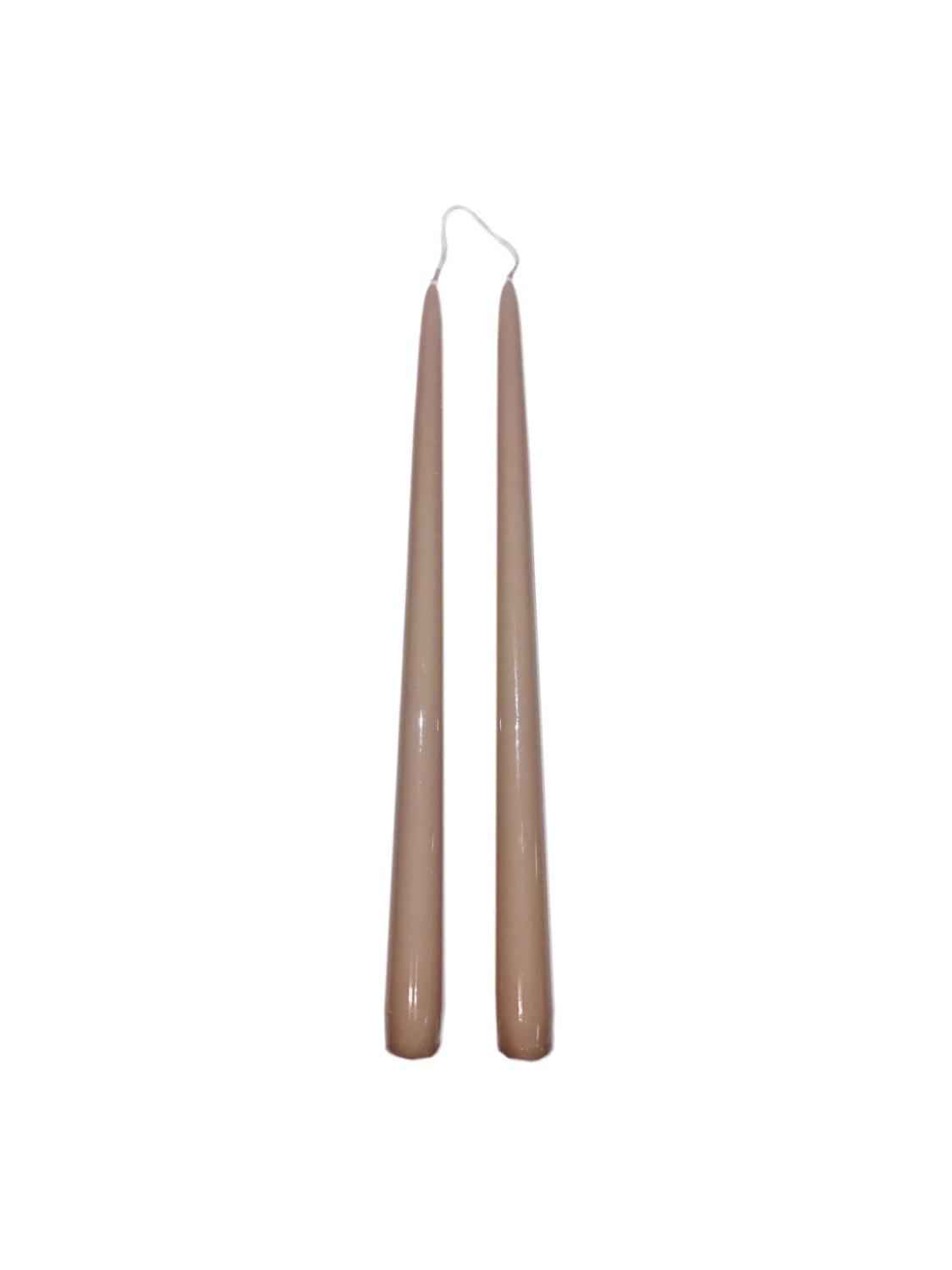 Lakket kronelys 32 cm, lin, 2 stk Lakket kronelys 32 cm, lin, 2 stk