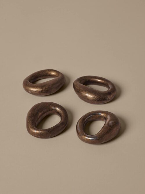 Orrith Napkin Rings, Rustic Bronze, Sett av 4 2