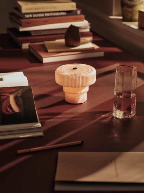 Ripple Portable Lamp, Pale Rose 2