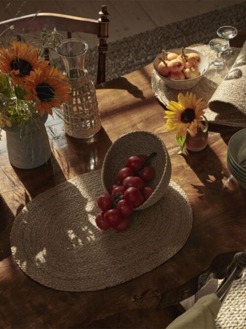 Elin oval bordbrikke, natural 2