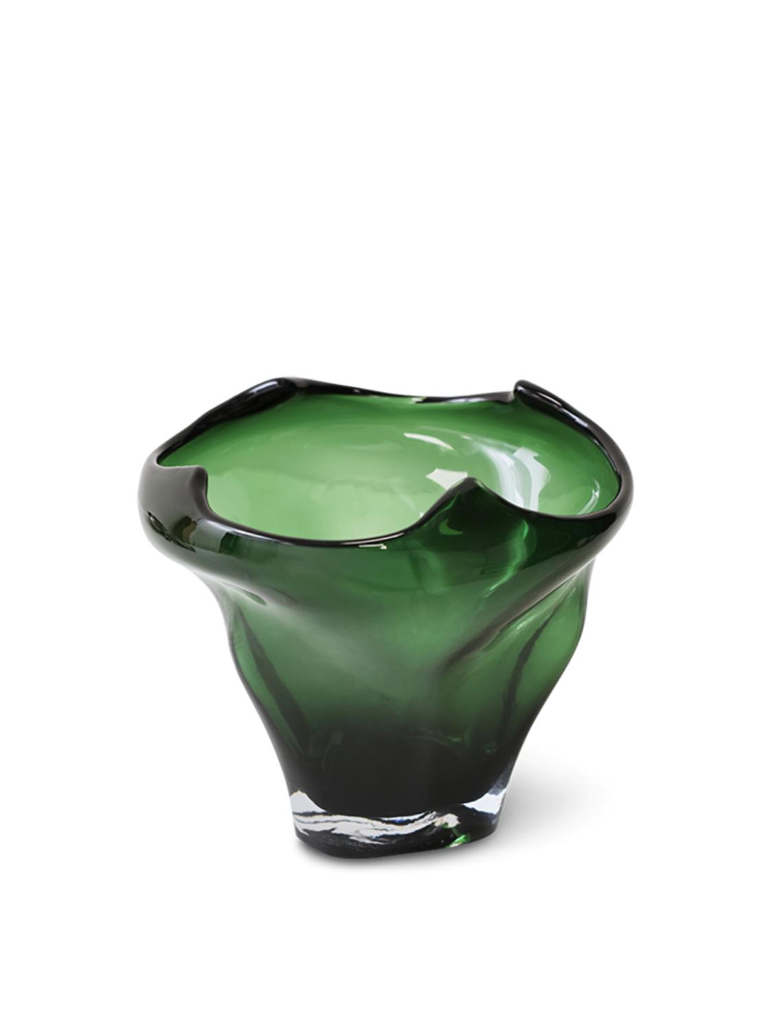 Folded Mid Vase, Emerald 5 Folded Mid Vase, Emerald 5