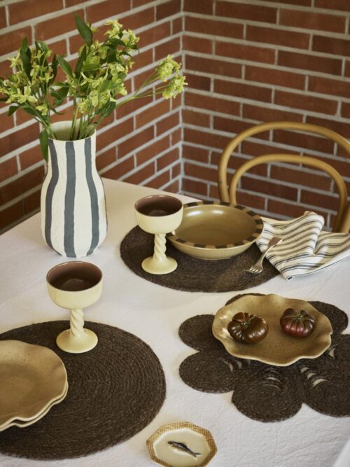 Elin bordbrikke, brun 2