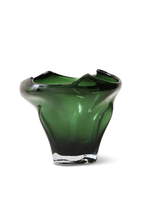 Folded Mid Vase, Emerald