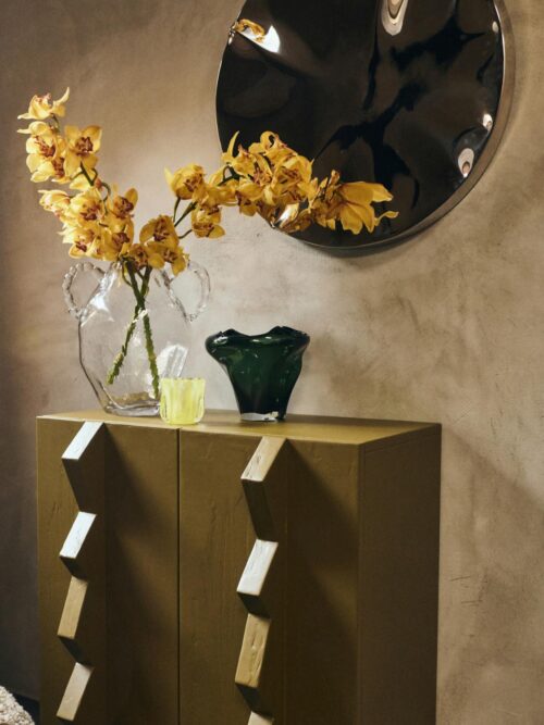 Folded Mid Vase, Emerald 2
