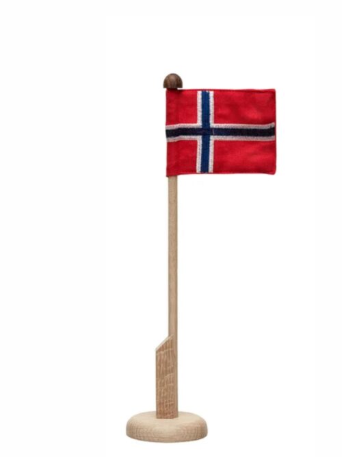 Bordflaggstang av eik, 30 cm