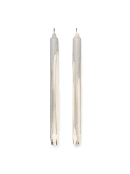 Dryp Candles, Warm Grey, sett av 2
