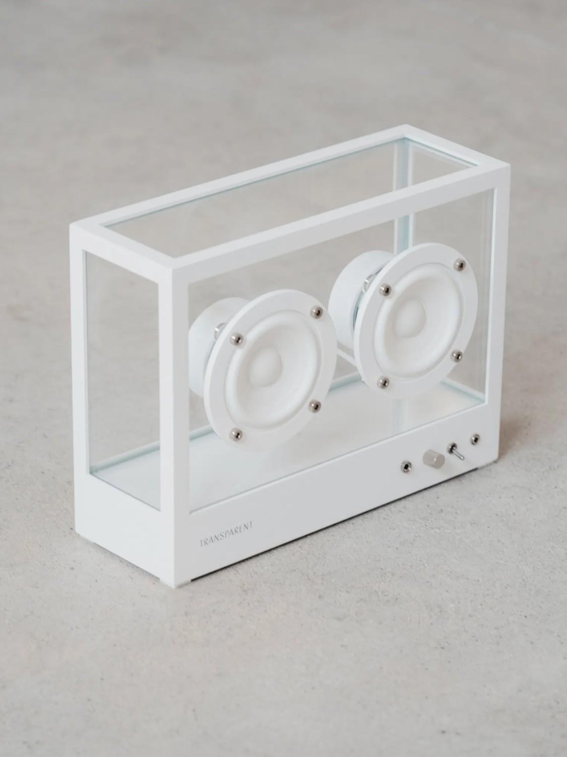 Small Transparent Speaker, White 12 Small Transparent Speaker, White 12
