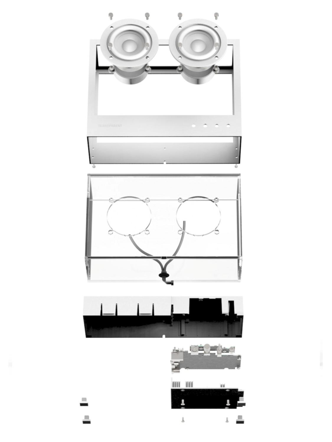 Small Transparent Speaker, White 14 Small Transparent Speaker, White 14