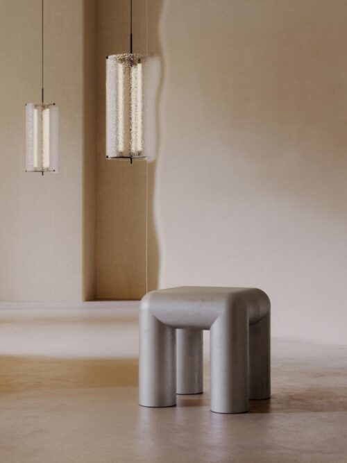 Cubio Stool, Raw aluminium 2