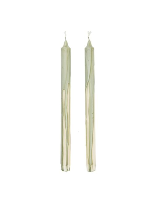 Dryp Candles, Tea Green, sett av 2
