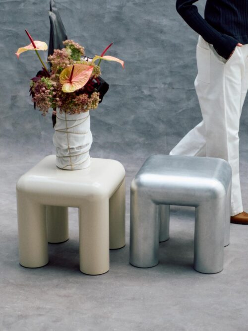 Cubio Stool, Semi-gloss Light beige 2