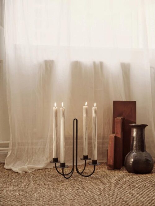 Dryp Candles, Warm Grey, sett av 2 2