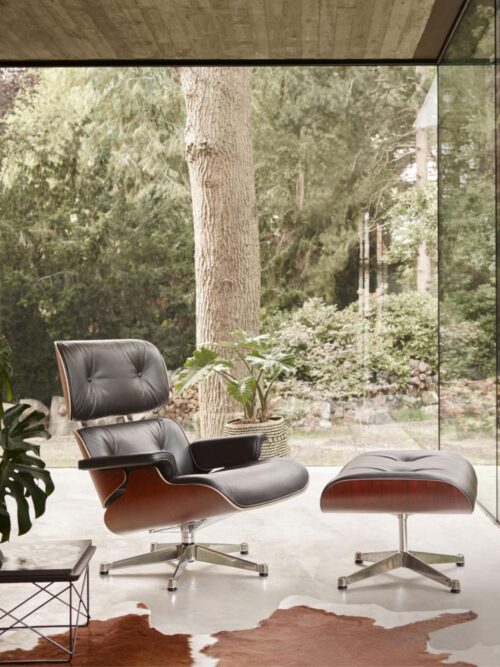 Eames Lounge Chair m/understell i aluminium polished 2