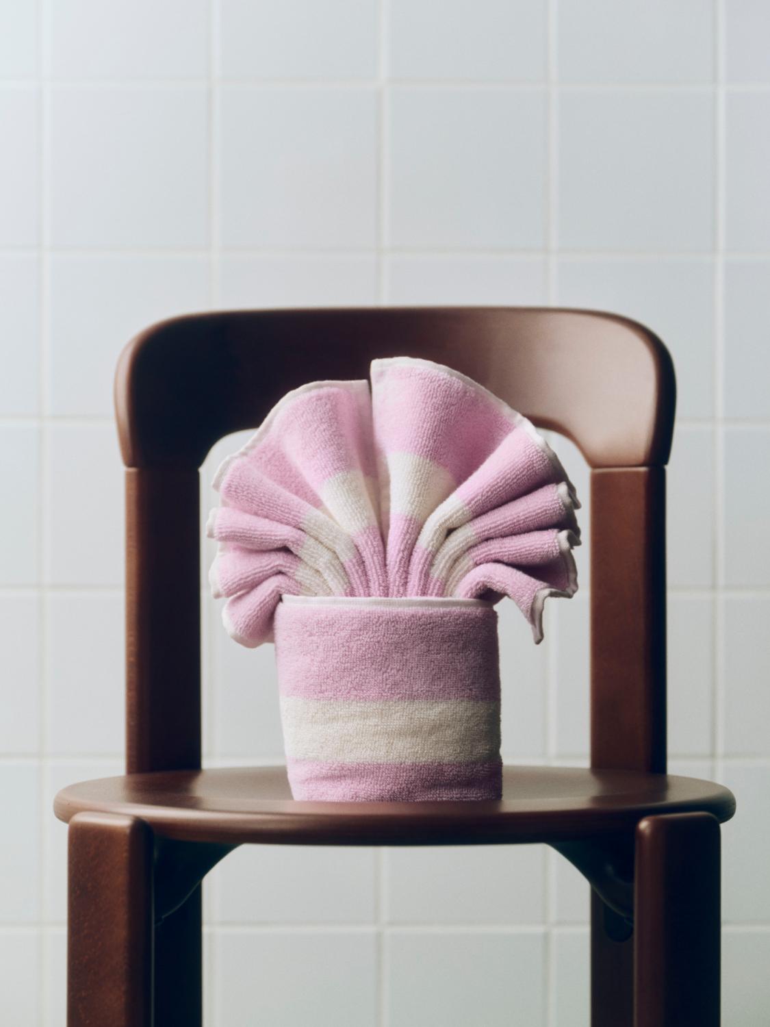 Stripe Håndkle, Cool Pink 2 Stripe Håndkle, Cool Pink 2