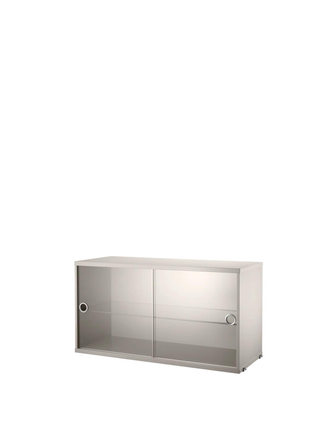 Display cabinet with sliding glass door, Beige Display cabinet with sliding glass door, Beige