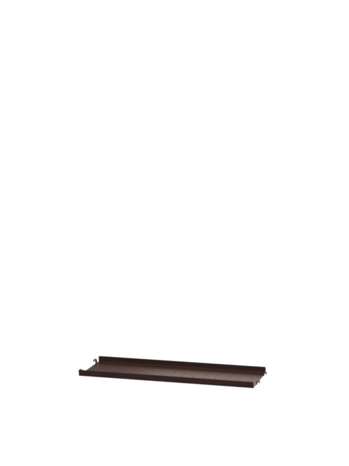 Metal shelf low edge, Dark brown