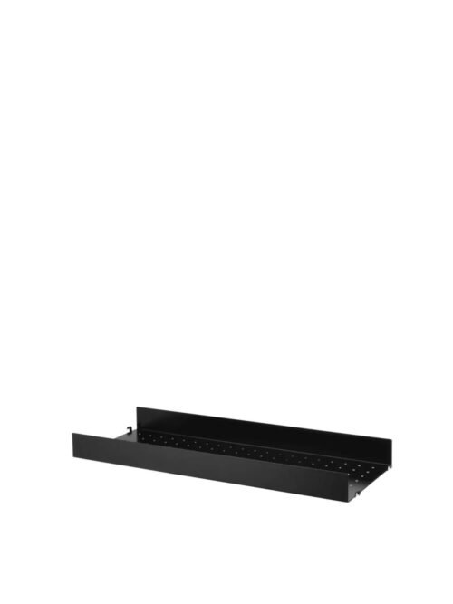 Metal shelf high edge, Black 2