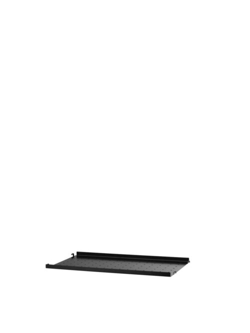 Metal shelf low edge, Black