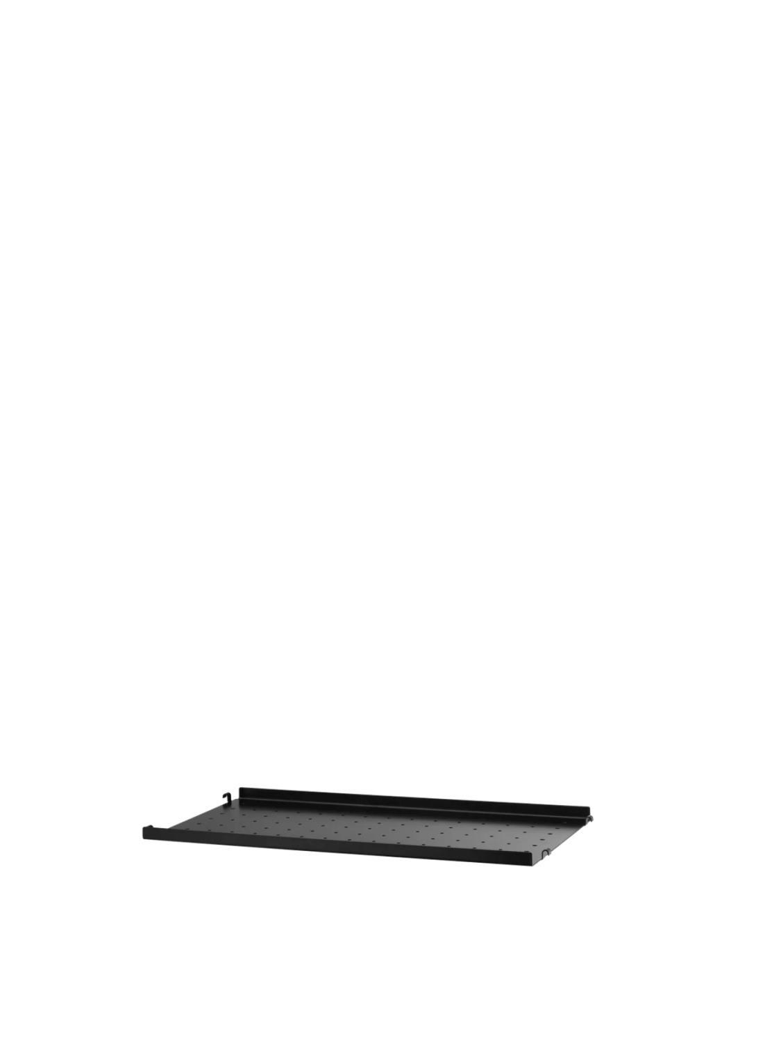 Metal shelf low edge, Black