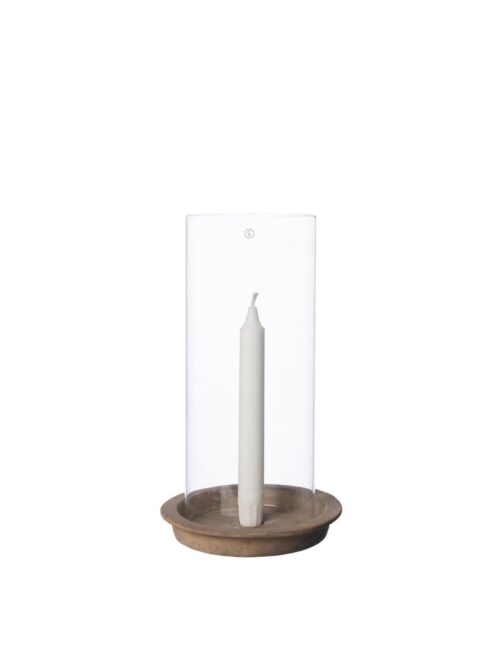 Lyslykt, teracotta og glass