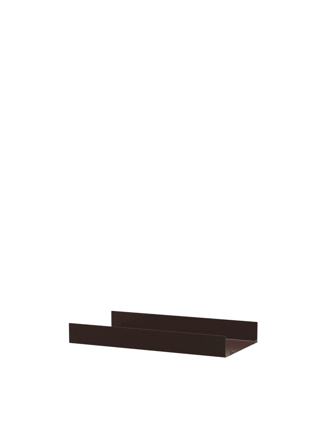 Metal shelf high edge, Dark brown Metal shelf high edge, Dark brown