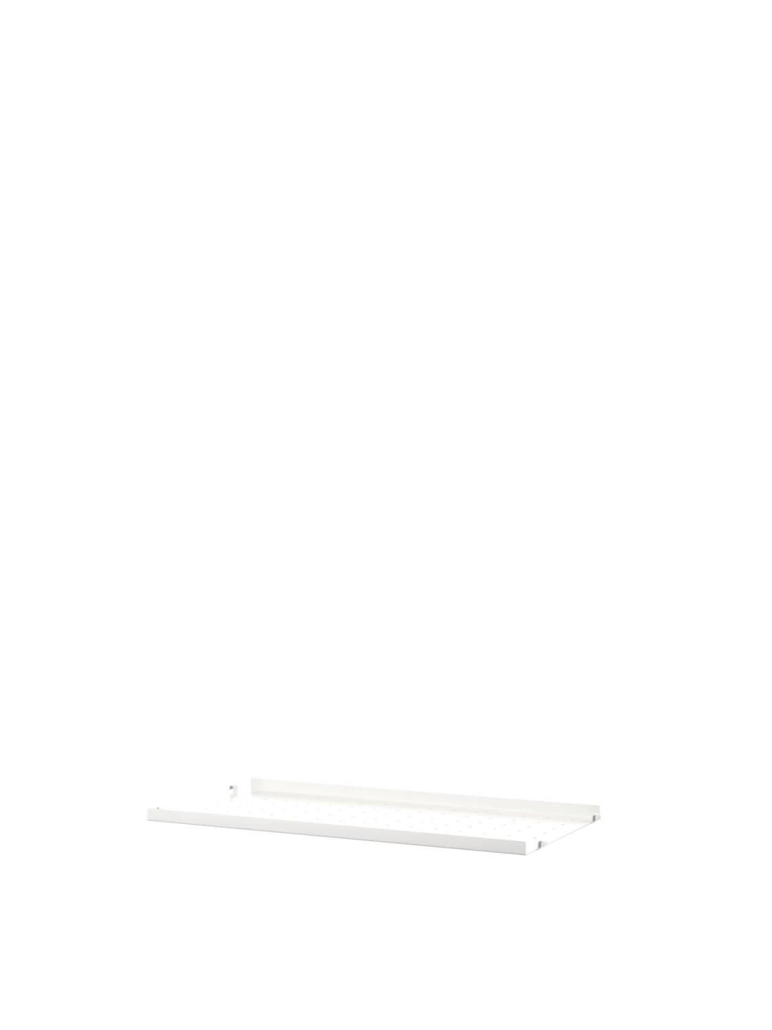 Metal shelf low edge, White