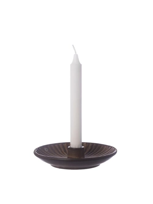 Lysfat, beige/brun, Ø 16 cm