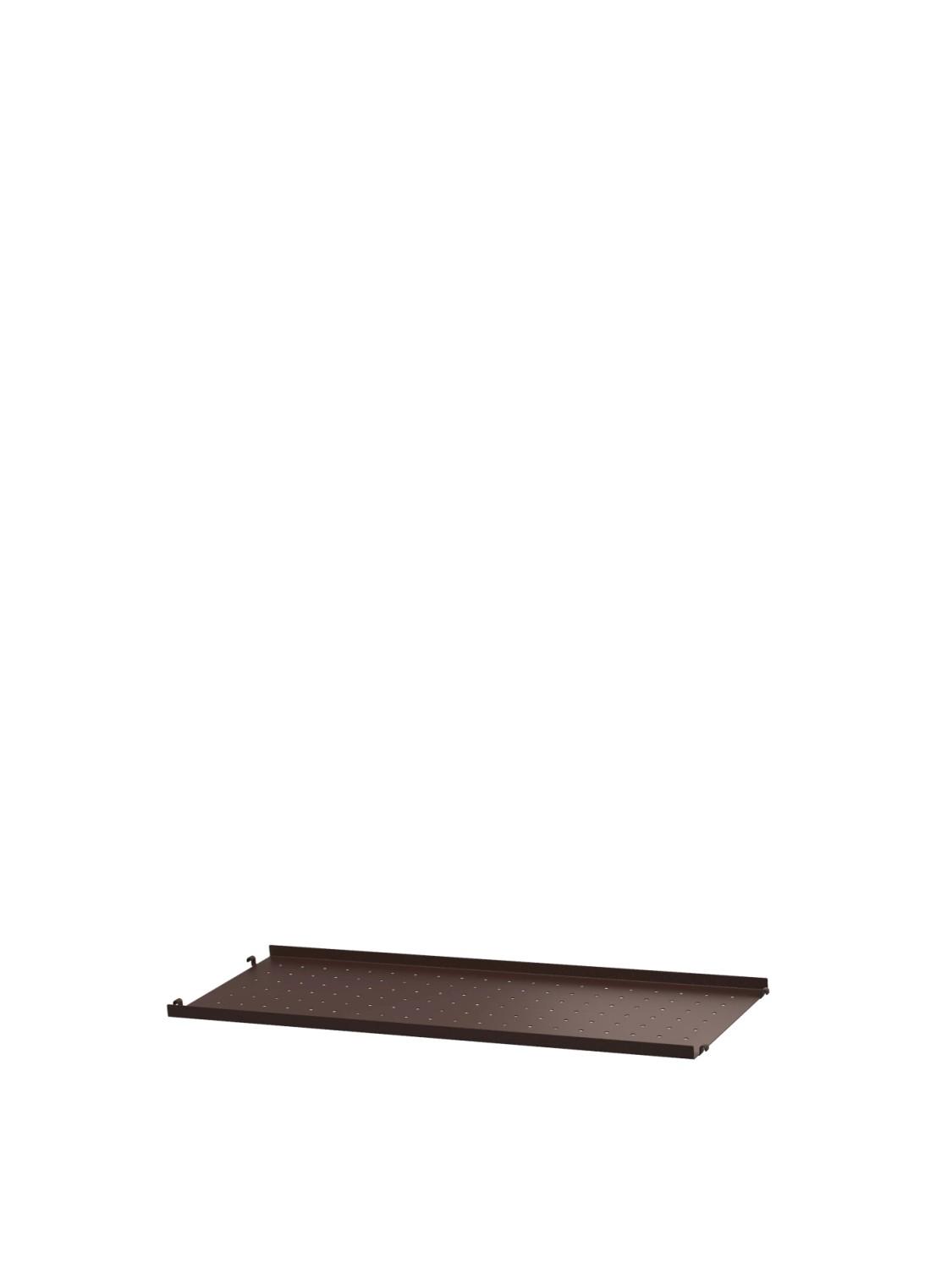 Metal shelf low edge, Dark brown 4 Metal shelf low edge, Dark brown 4
