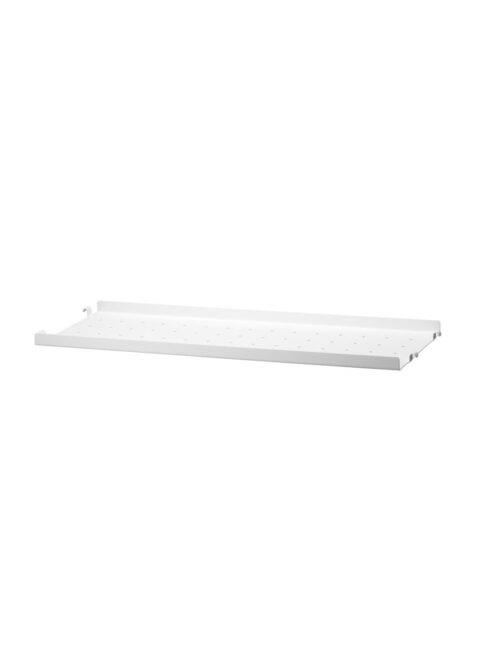 Metal shelf low edge, White
