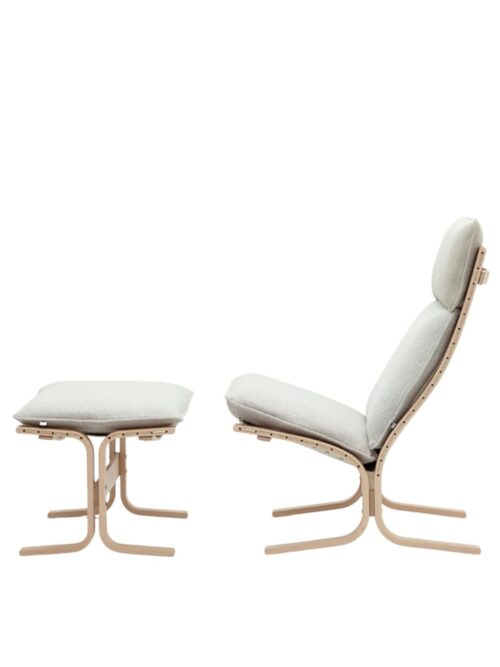 Siesta Trio Høy inkl. Fotskammel, Eik/ Beige 2