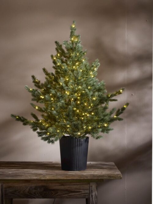 Gran i krukke med belysning, 90 cm 2
