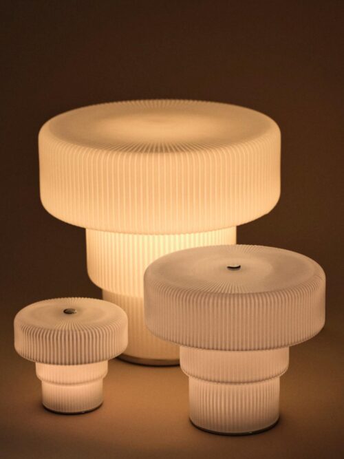 Ripple Portable lamp, Hvit, H 16,5 cm 2