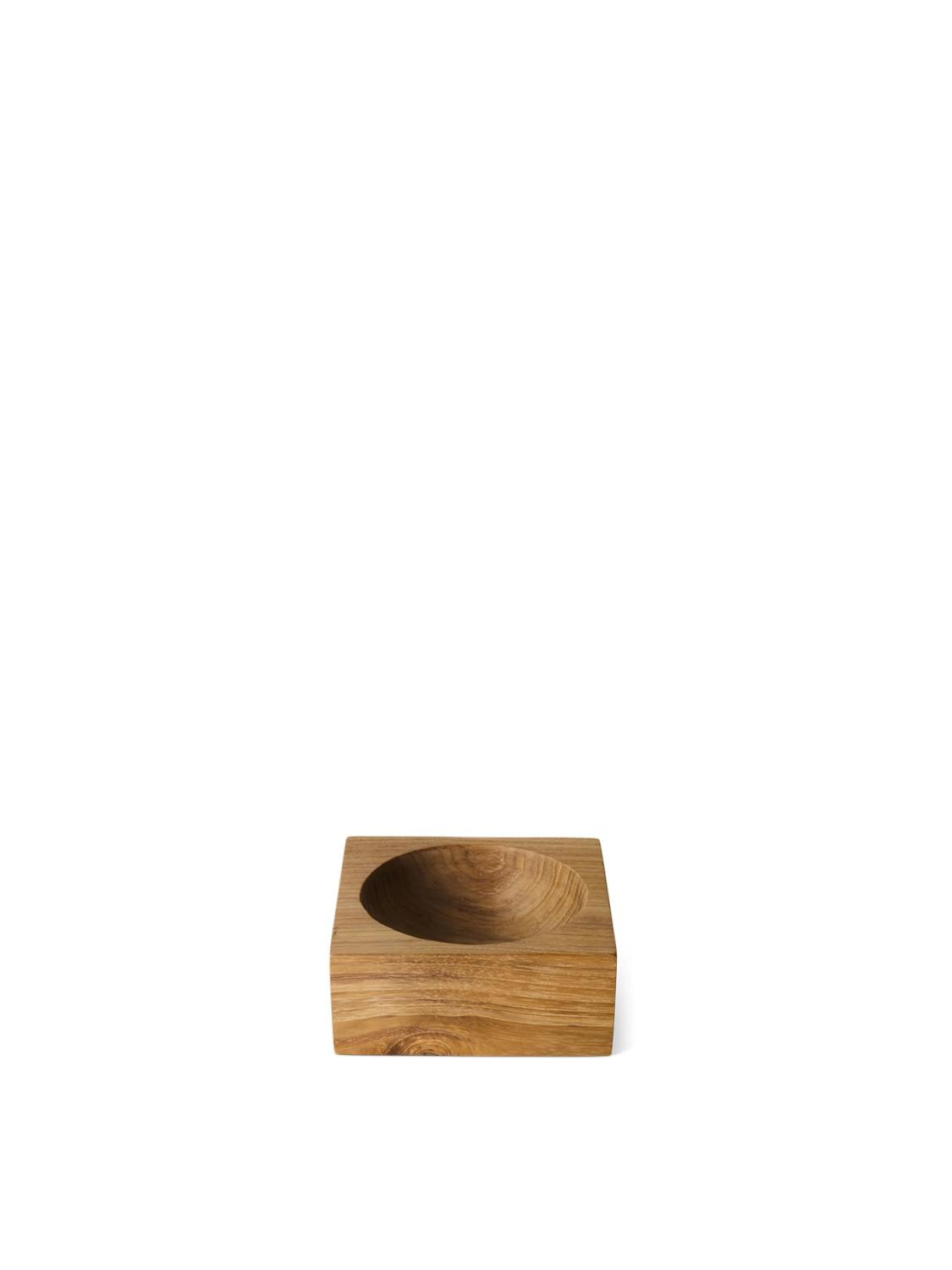 Teak Bowl, Terningform Teak Bowl, Terningform