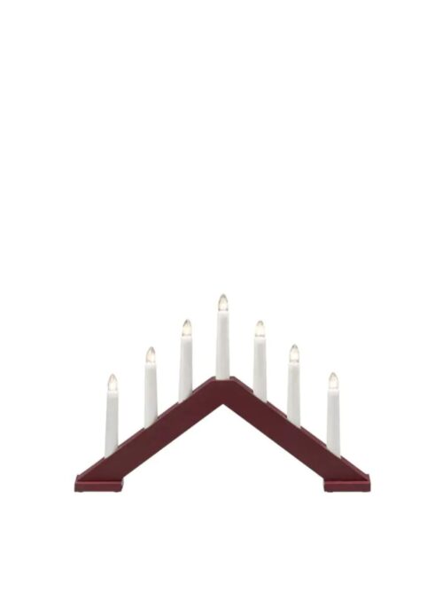 Adventstake 7-armet, matt rød