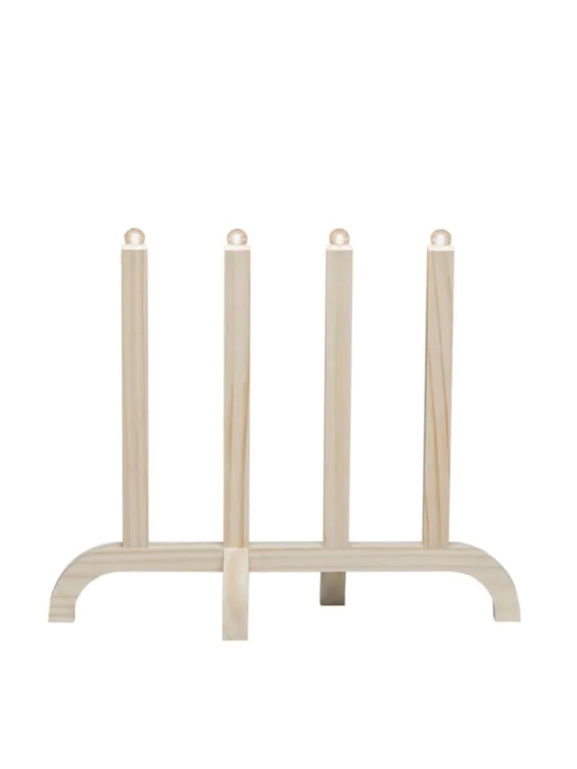 Adventstake med 4 armer, natur Adventstake med 4 armer, natur